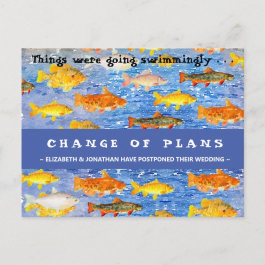 水泳学校はがき等の計画の変更 ポストカード (正面)