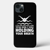 水泳泳ぐ人おもしろい水泳競技練習デザイン Case-Mate iPhoneケース (裏面)