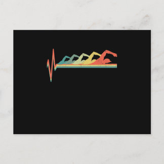 水泳泳ぐ人ハートビートギフトプレミアム 案内ポストカード