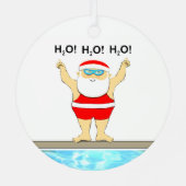 水泳用の祝い物 メタルオーナメント (裏面)