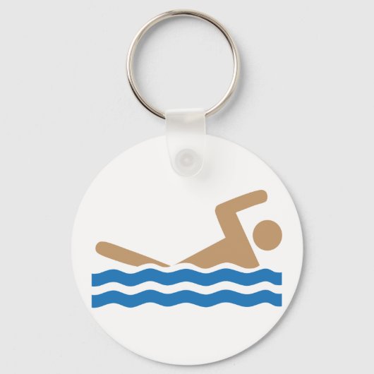 水泳用アイコンの絵文字 キーホルダー (正面)