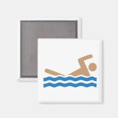 水泳用アイコンの絵文字 マグネット (正面/裏面)