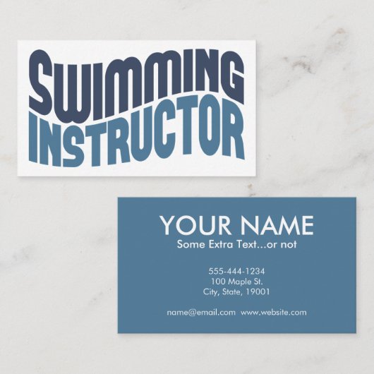 水泳用インストラクター名刺 名刺 (正面/裏面)