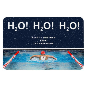 水泳用クリスマスプレゼントカード マグネット