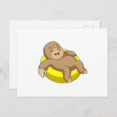 水泳用救命胴衣のモル ポストカード (正面/裏面)