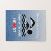 水泳競技の引用(青) ジグソーパズル (横)