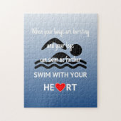 水泳競技の引用(青) ジグソーパズル (縦)