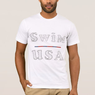 水泳米国の輝きのTシャツ Tシャツ