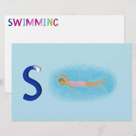 水泳紙 (正面/裏面)