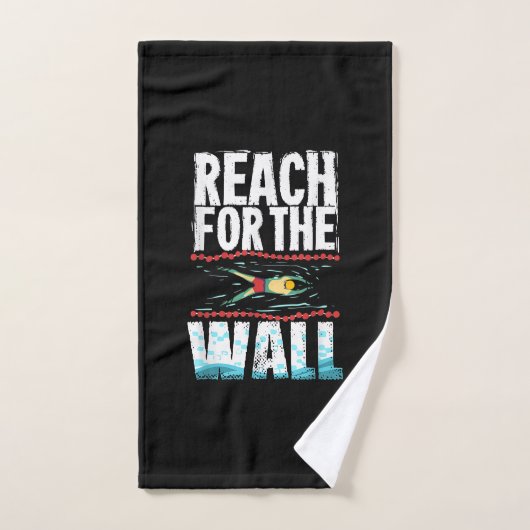 水泳贈おもしろい与用水泳アスリートデザイン ハンドタオル (ハンドタオル)