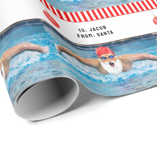 水泳選手の水泳のプレゼント ラッピングペーパー (ロールコーナー)