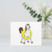 水泳選手の馬と救命浮環 ポストカード (スタンド正面)