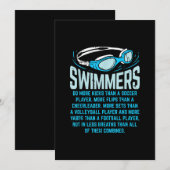 水泳選手はもっとキックをします I 面白いギフト 水泳愛好家 招待状 (正面/裏面)