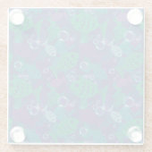 水泳魚と泡のリーフのパタ鮮やかーン ガラスコースター (裏面)