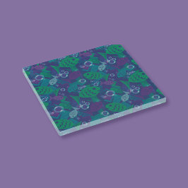 水泳魚と泡のリーフのパタ鮮やかーン ガラスコースター