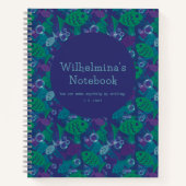 水泳魚と泡のリーフのパタ鮮やかーン ノートブック (正面)