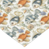 水泳魚と海洋生物貝 テーブルクロス (アングル)