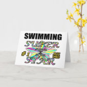 水泳 カード (黄色い花)