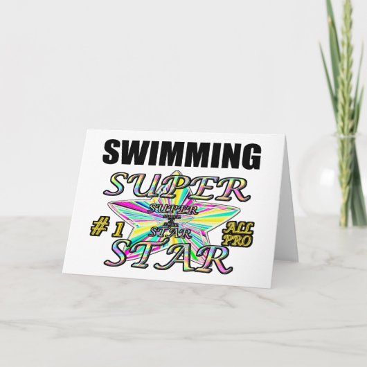 水泳 カード (正面)