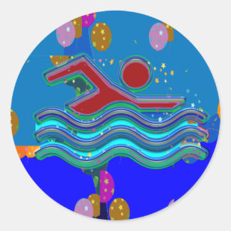 水泳：クール暑い時の心 ラウンドシール