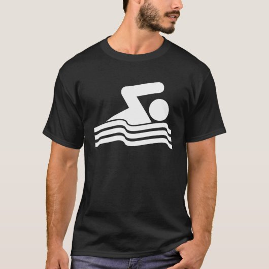 水泳 シンボル 水泳  スイム 水泳選手 Tシャツ (正面)