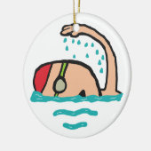 水泳 セラミックオーナメント (左)