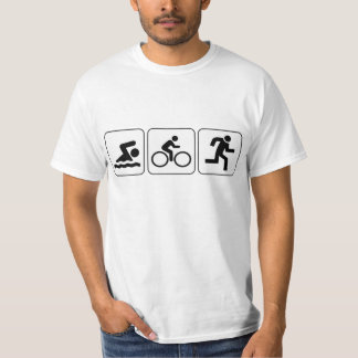 水泳、バイク、操業-トライアスロン Tシャツ