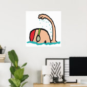 水泳 ポスター (ホームオフィス)