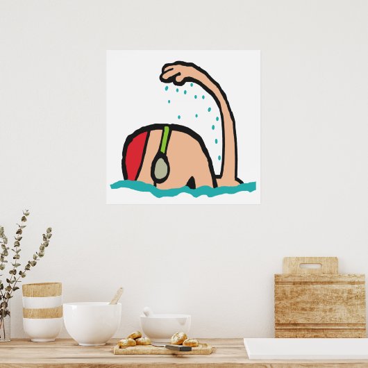 水泳 ポスター (キッチン)