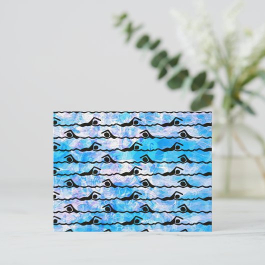 水泳 ポストカード (スタンド正面)