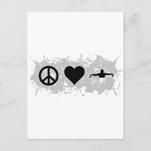 水泳 ポストカード (正面)