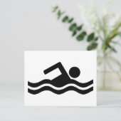 水泳 ポストカード (スタンド正面)