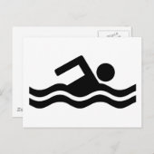 水泳 ポストカード (正面/裏面)