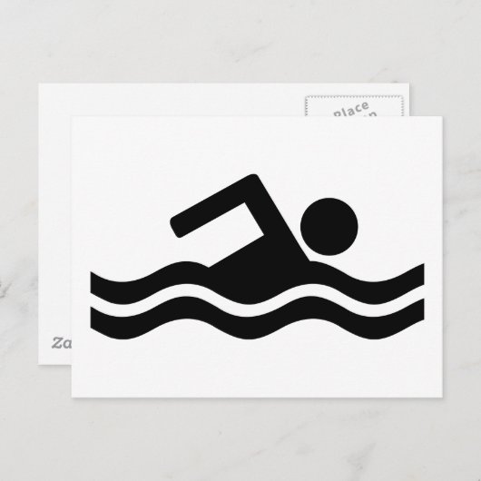 水泳 ポストカード (正面/裏面)