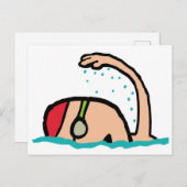 水泳 ポストカード (正面/裏面)