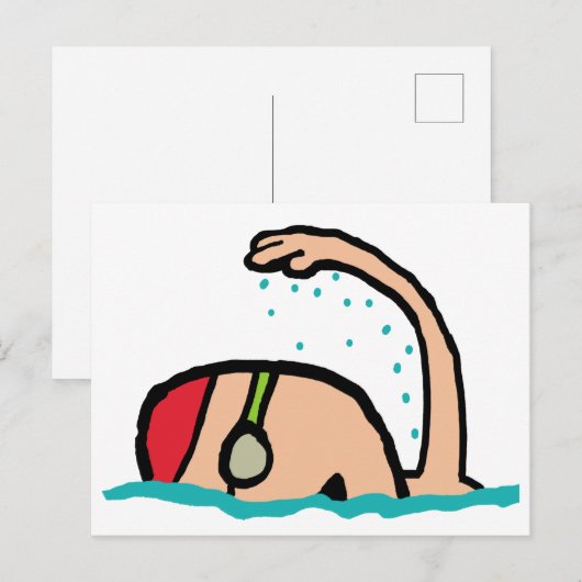 水泳 ポストカード (正面/裏面)