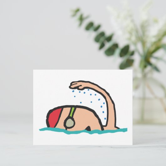 水泳 ポストカード (スタンド正面)