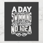 水泳 ワインラベル (シングルラベル)