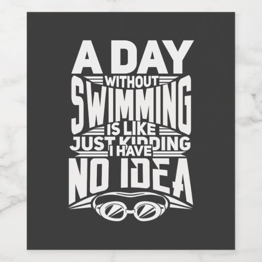 水泳 ワインラベル (シングルラベル)