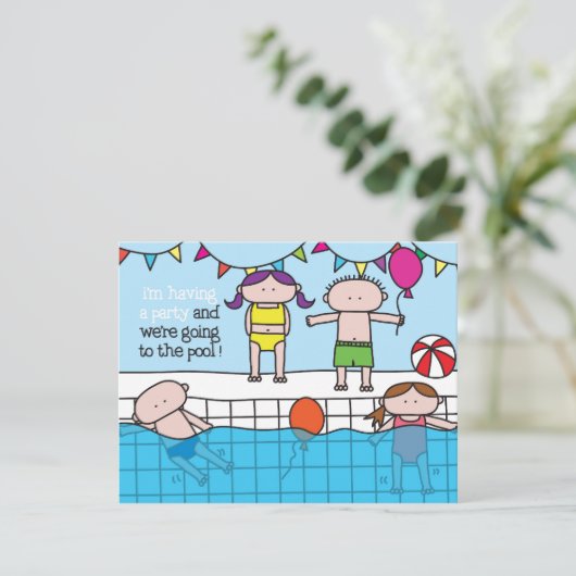 水泳-招待状 招待状 (スタンド正面)