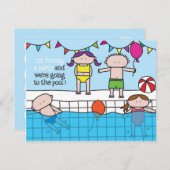 水泳-招待状 招待状 (正面/裏面)