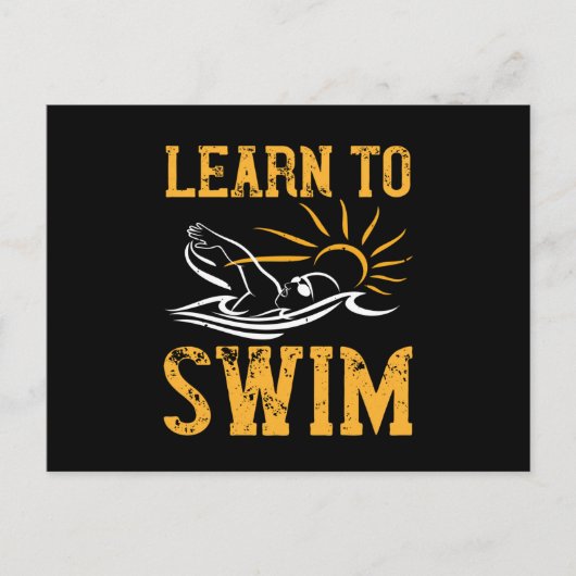 水泳 - 水泳を学ぶ ポストカード (正面)
