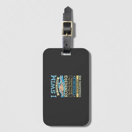 水泳 – I Swim ラゲッジタグ (正面縦)
