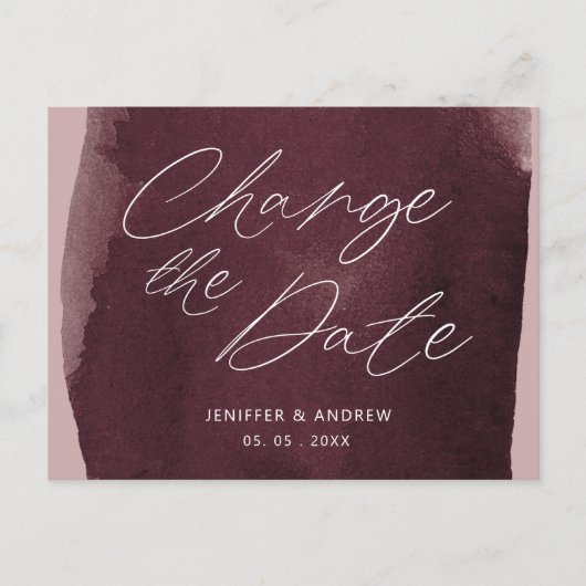 水洗剤の日付はがきを変更 ポストカード (正面)