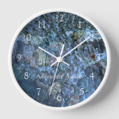 水流石の小石ビーチ湖のストリーム 壁時計 (正面)