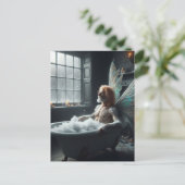 水浴びをする中年の妖精 ポストカード (スタンド正面)