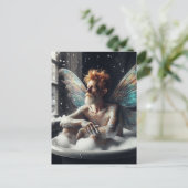 水浴びをする妖精 ポストカード (スタンド正面)