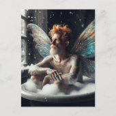 水浴びをする妖精 ポストカード (正面)