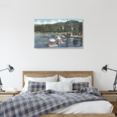 水浴フロート、入り江の泳ぐ人 キャンバスプリント (インサイチュ (寝室))