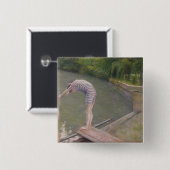 水浴者、かダイバー1877年 缶バッジ (正面&裏面)